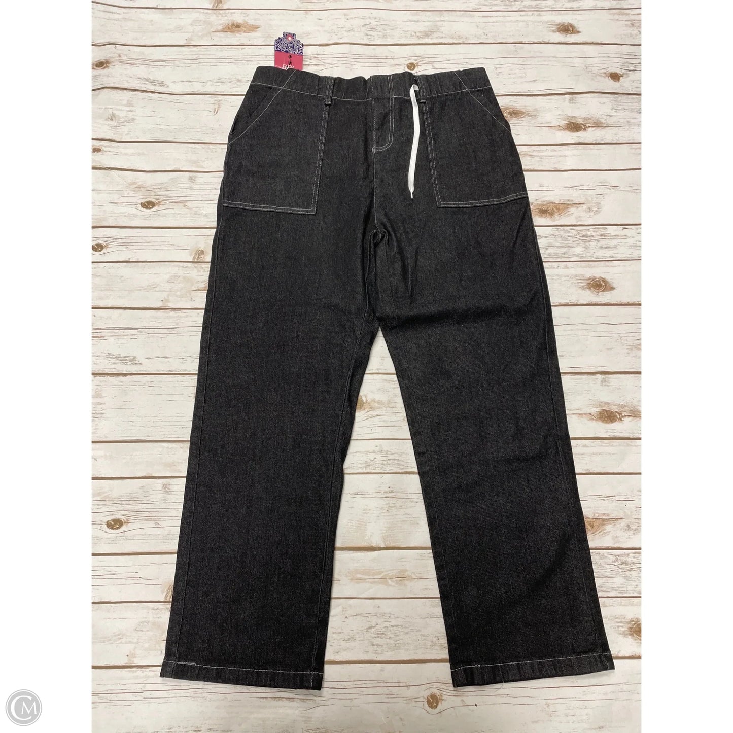 Jeans Straight By Cme In Black Denim, Size: Xxl