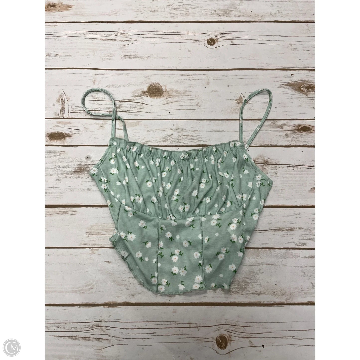 Top Sleeveless By Shein In Green, Size: S