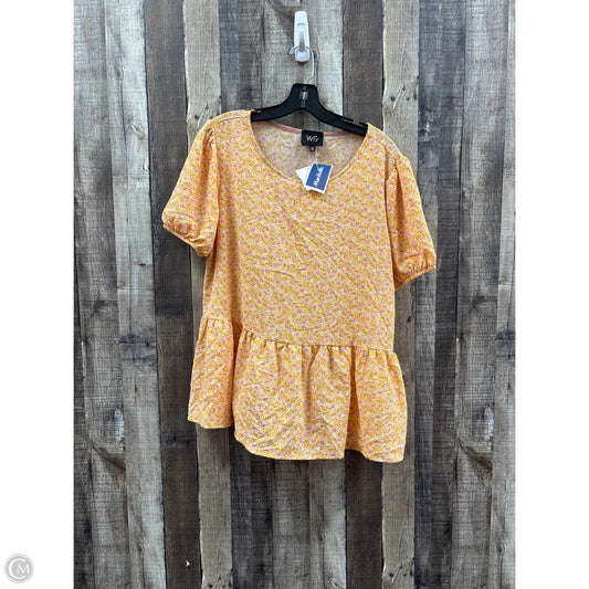 Top Short Sleeve By W5 In Floral Print, Size: L