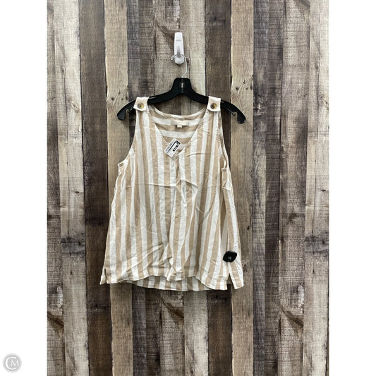 Top Sleeveless By Loft In Striped Pattern, Size: S