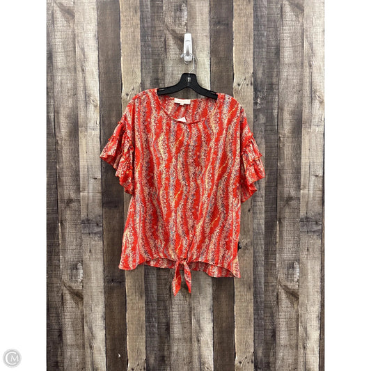 Top Short Sleeve By Cme In Multi-colored, Size: M