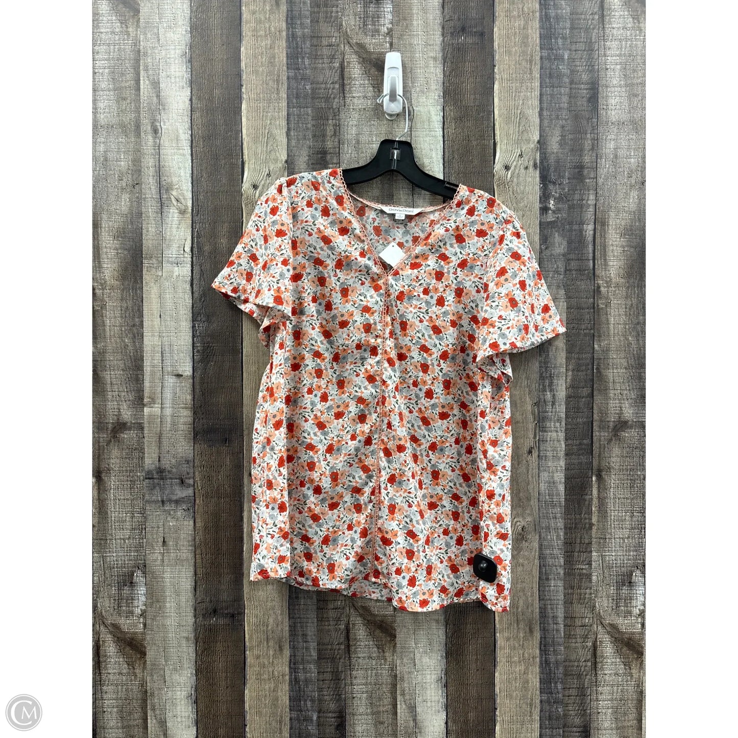 Top Short Sleeve By Davi & Dani In Floral Print, Size: S