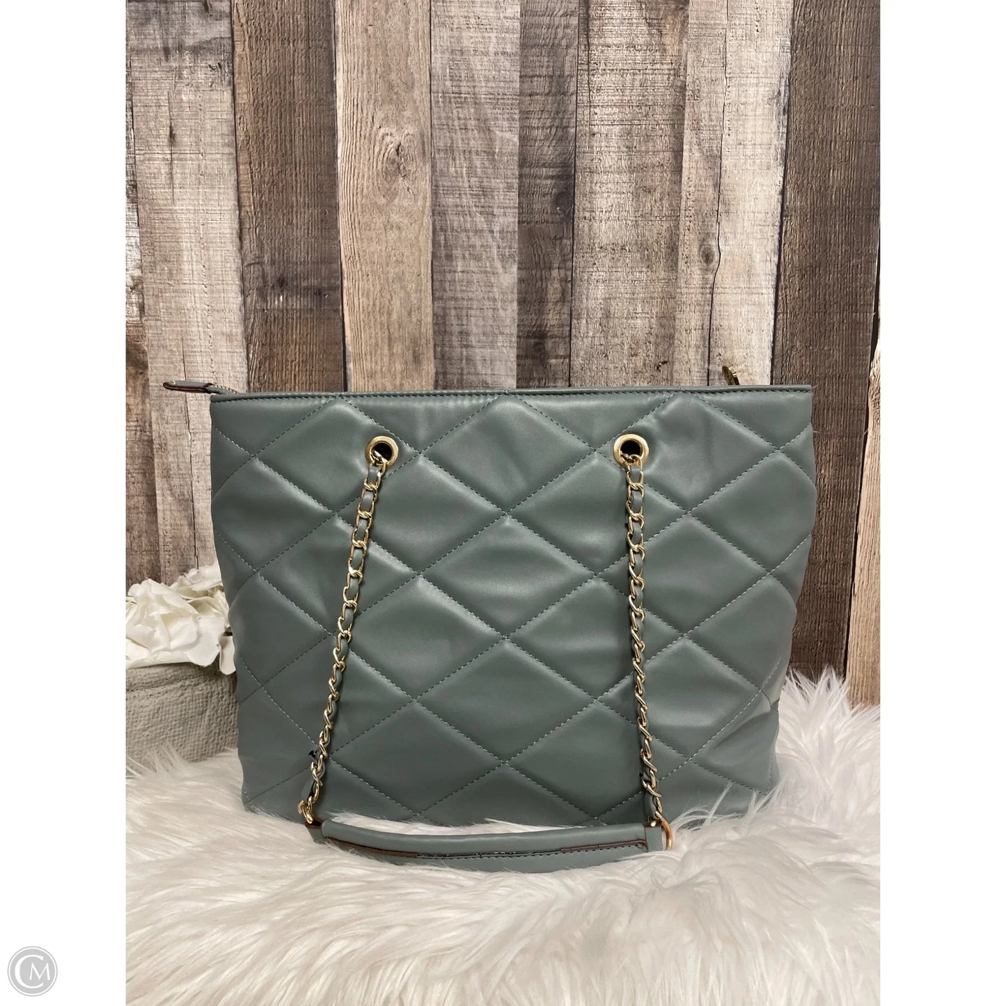 Handbag Leather By Ellen Tracy, Size: Large