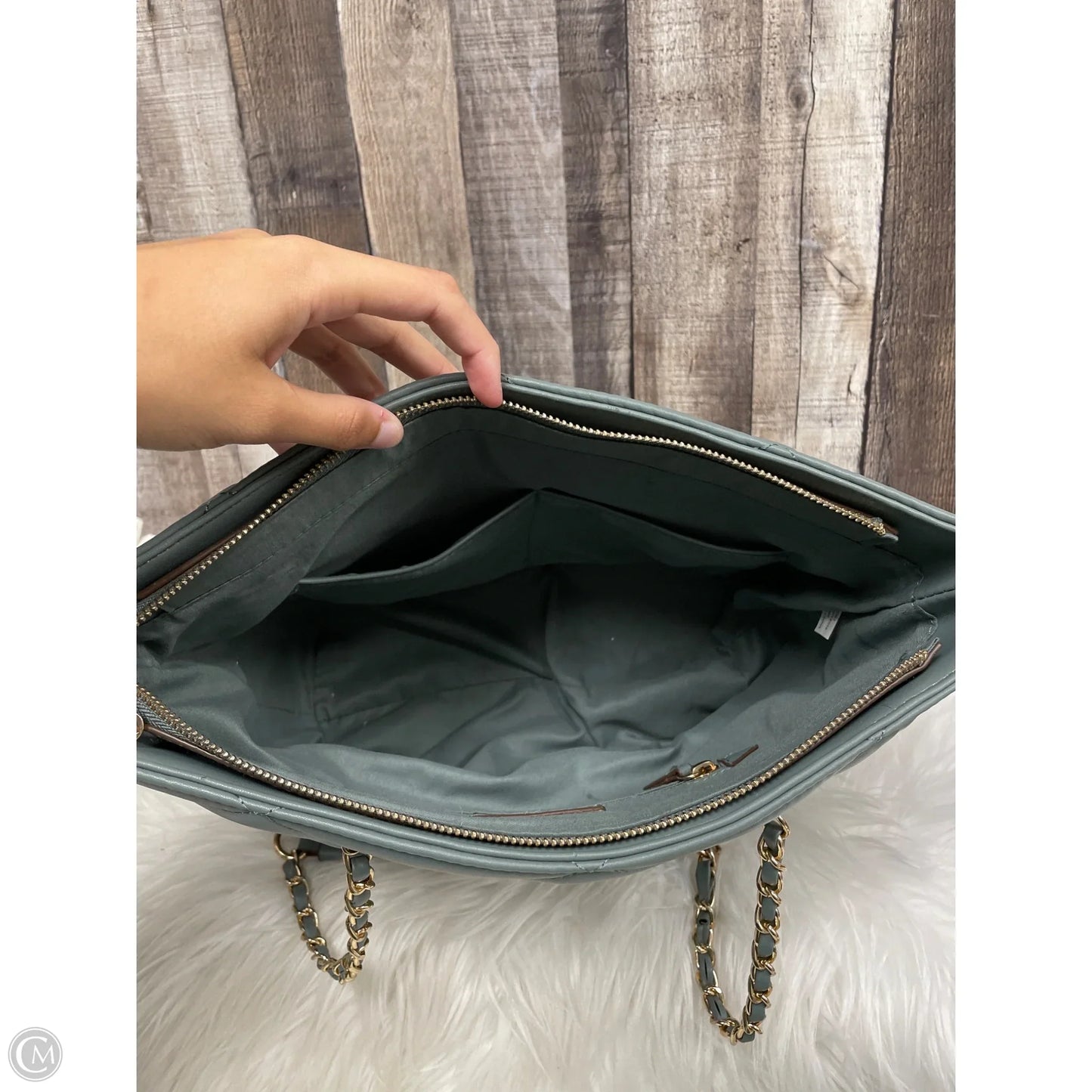 Handbag Leather By Ellen Tracy, Size: Large