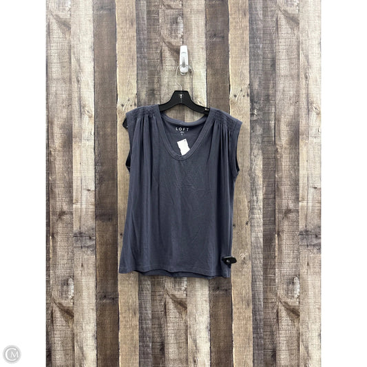 Top Short Sleeve By Loft In Grey, Size: S