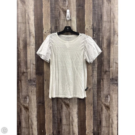 Top Short Sleeve By Loft In White, Size: S