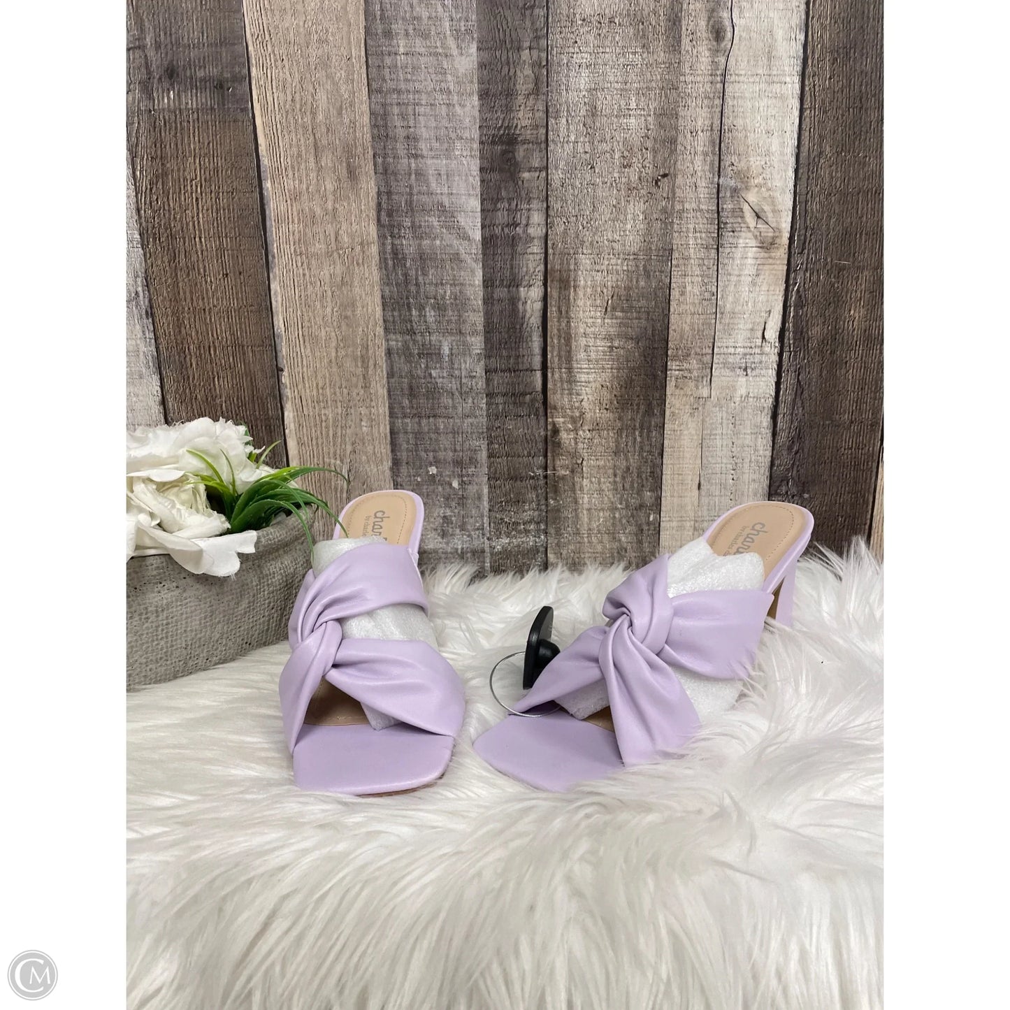 Sandals Heels Block By Charles David In Purple, Size: 7.5