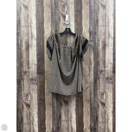 Top Short Sleeve By Cato In Multi-colored, Size: Xl