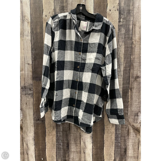 Top Long Sleeve By So In Checkered Pattern, Size: Xl