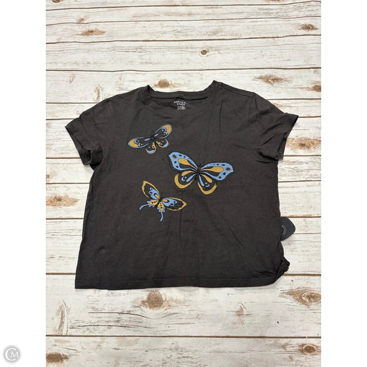 Top Short Sleeve By American Eagle In Grey, Size: Xs