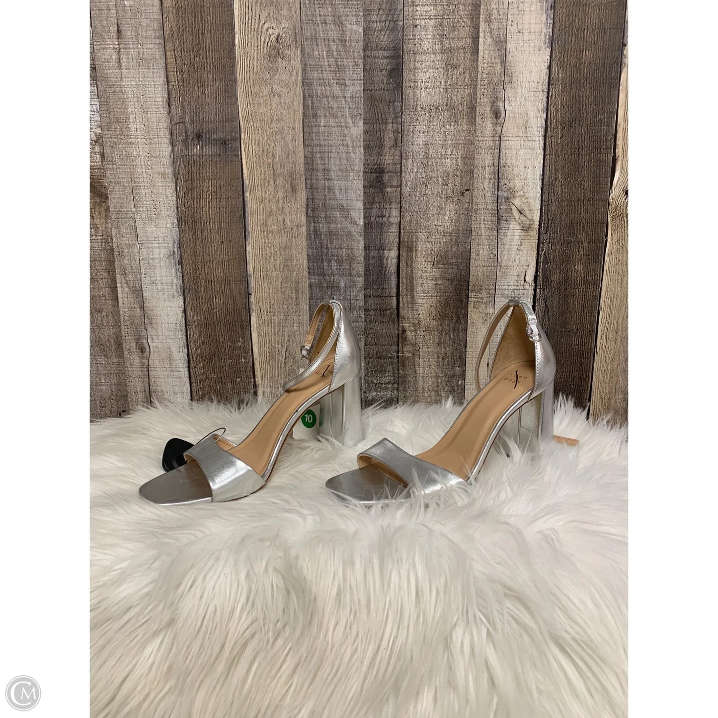 Sandals Heels Block By A New Day In Silver, Size: 10