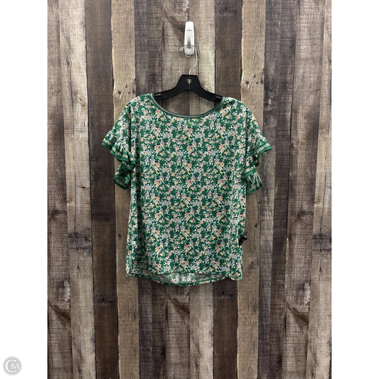 Top Short Sleeve By Max Studio In Green, Size: Xs