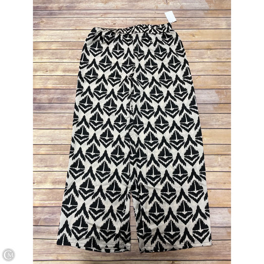 Pants Wide Leg By Halogen In Black & White, Size: L