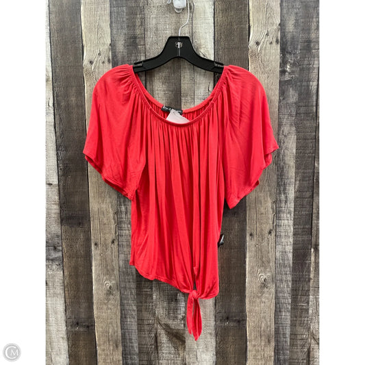 Top Short Sleeve By Kim & Cami In Red, Size: S