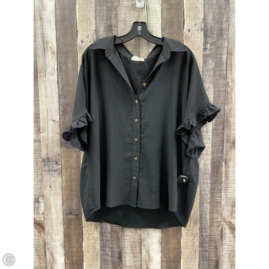 Top Short Sleeve By Cme In Black, Size: L
