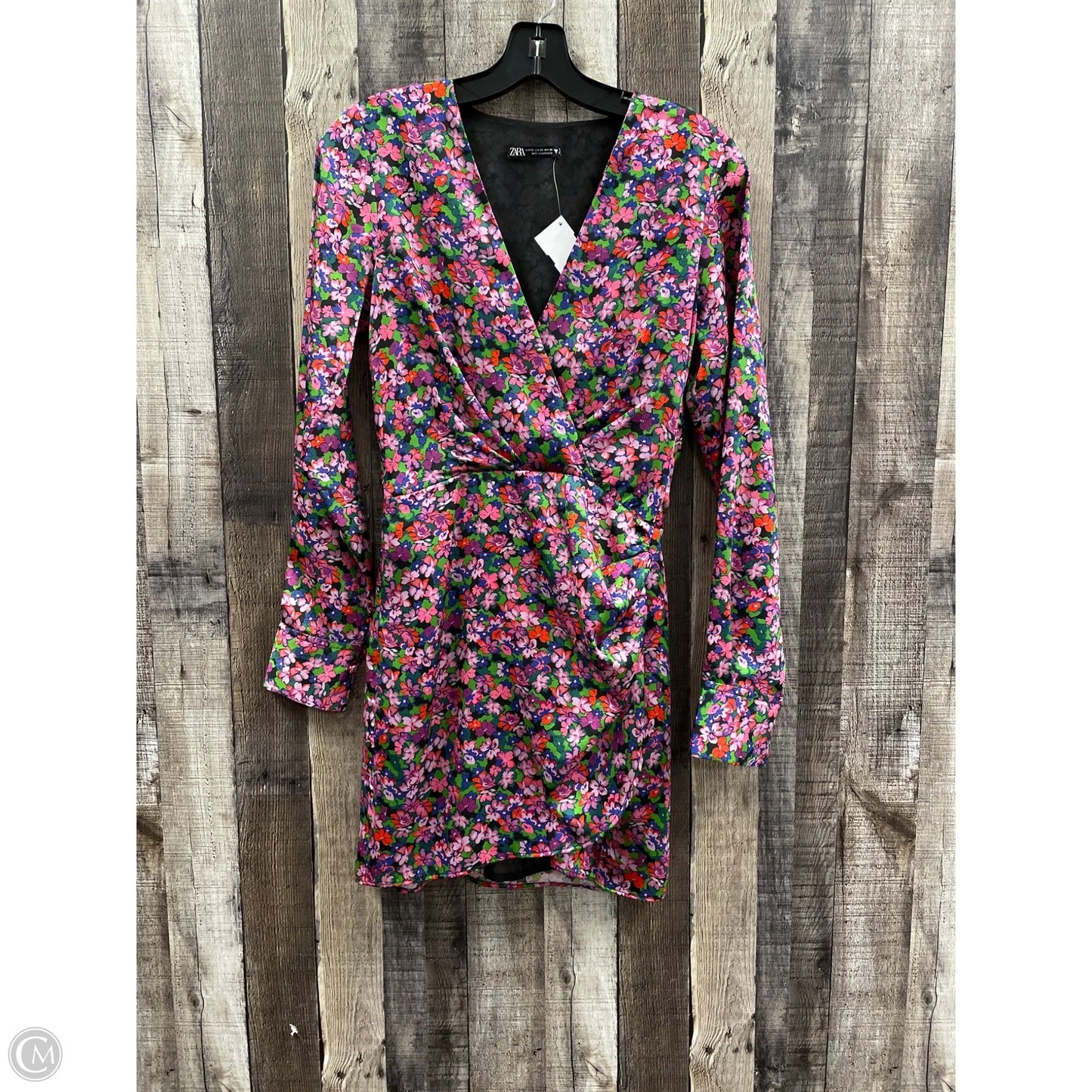 Dress Casual Short By Zara In Floral Print, Size: Xs