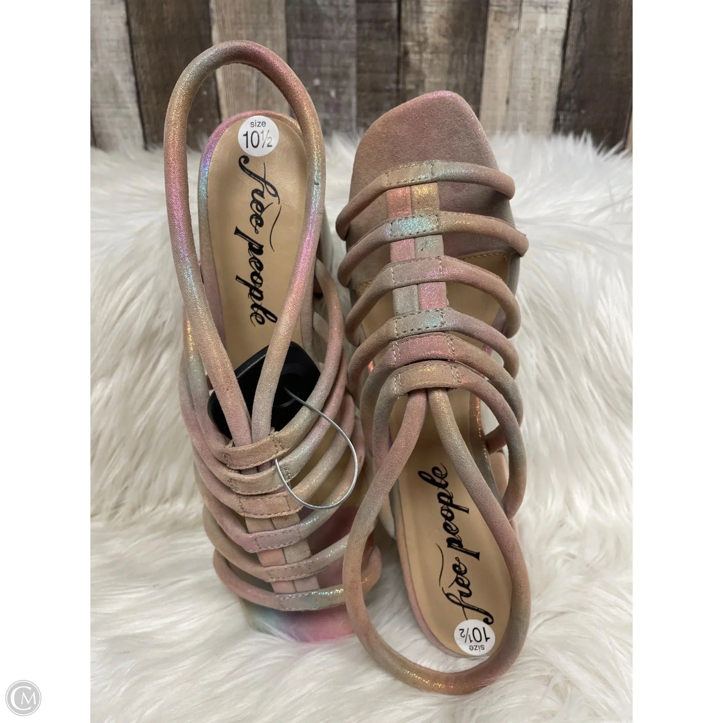 Sandals Heels Block By Free People In Multi-colored, Size: 10.5