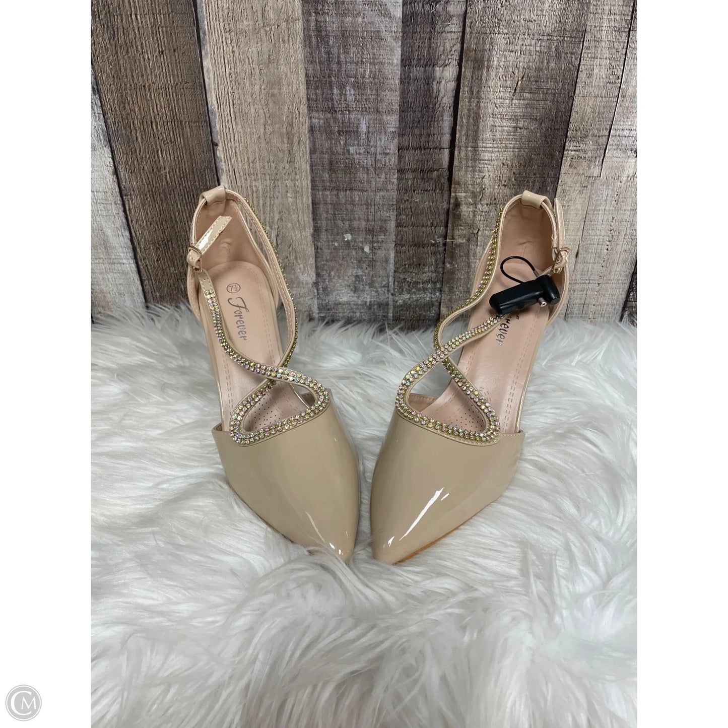 Shoes Heels Block By Forever In Beige, Size: 7.5