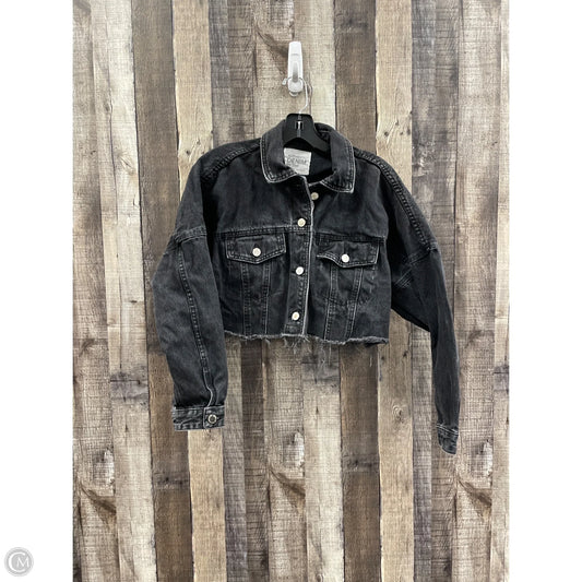 Jacket Denim By Zara In Black Denim, Size: S