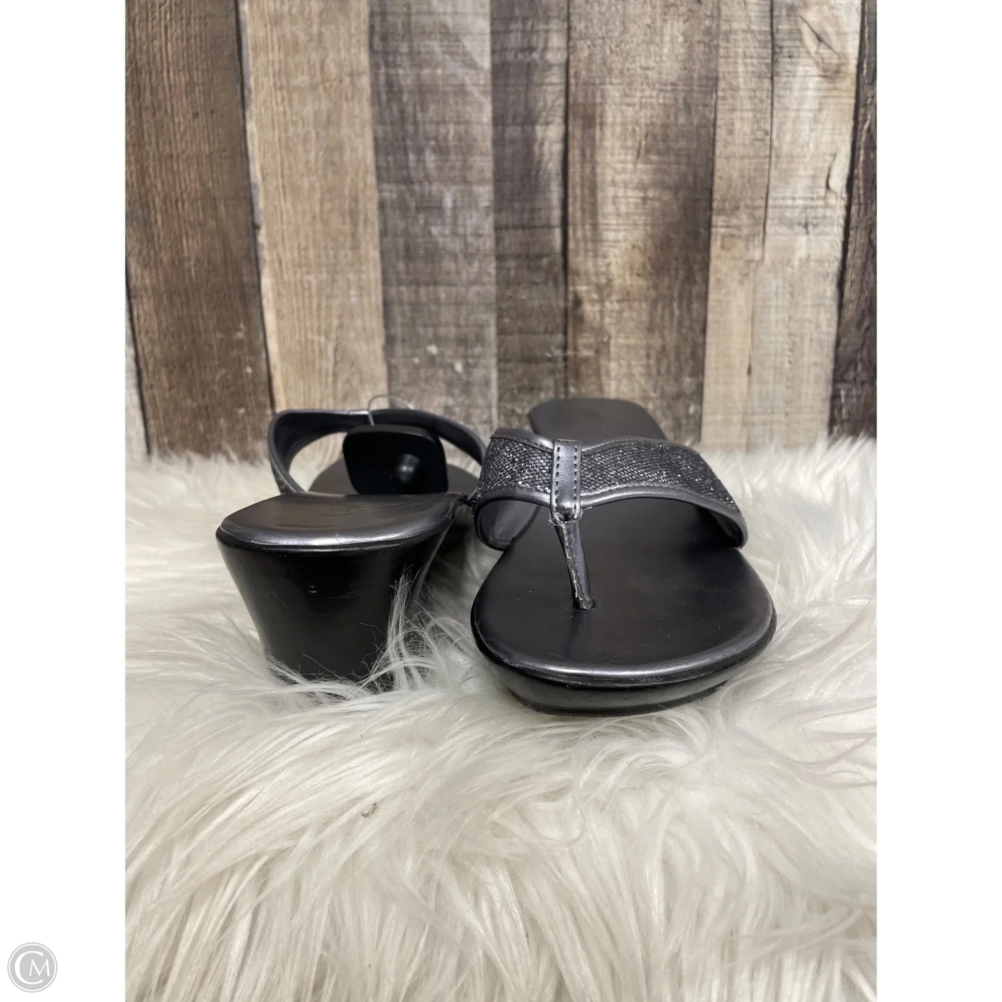 Sandals Heels Wedge By Cato In Blue, Size: 10