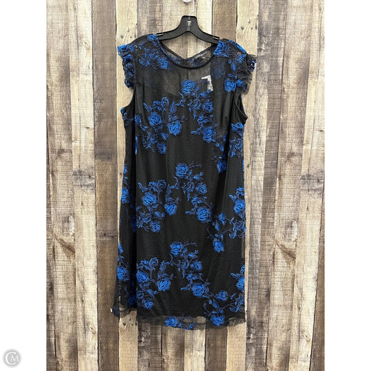 Dress Casual Short By Lane Bryant In Black & Blue, Size: 1x