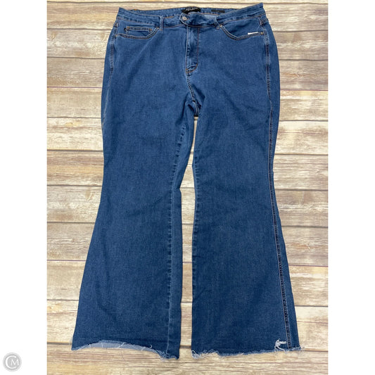 Jeans Wide Leg By Judy Blue In Blue Denim, Size: 22