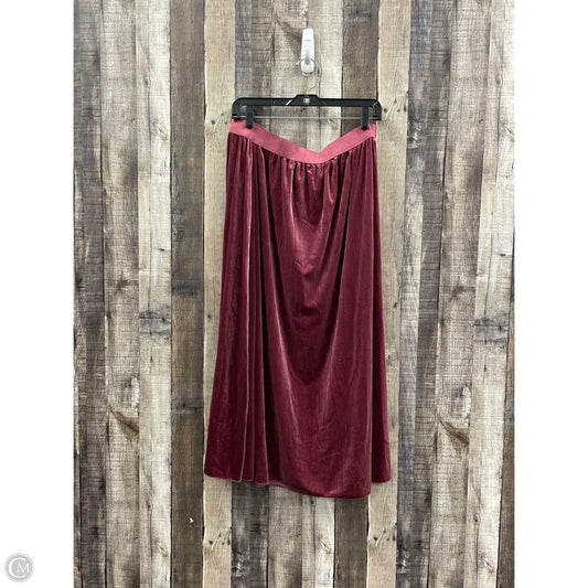 Skirt Maxi By Kaktus In Maroon, Size: L