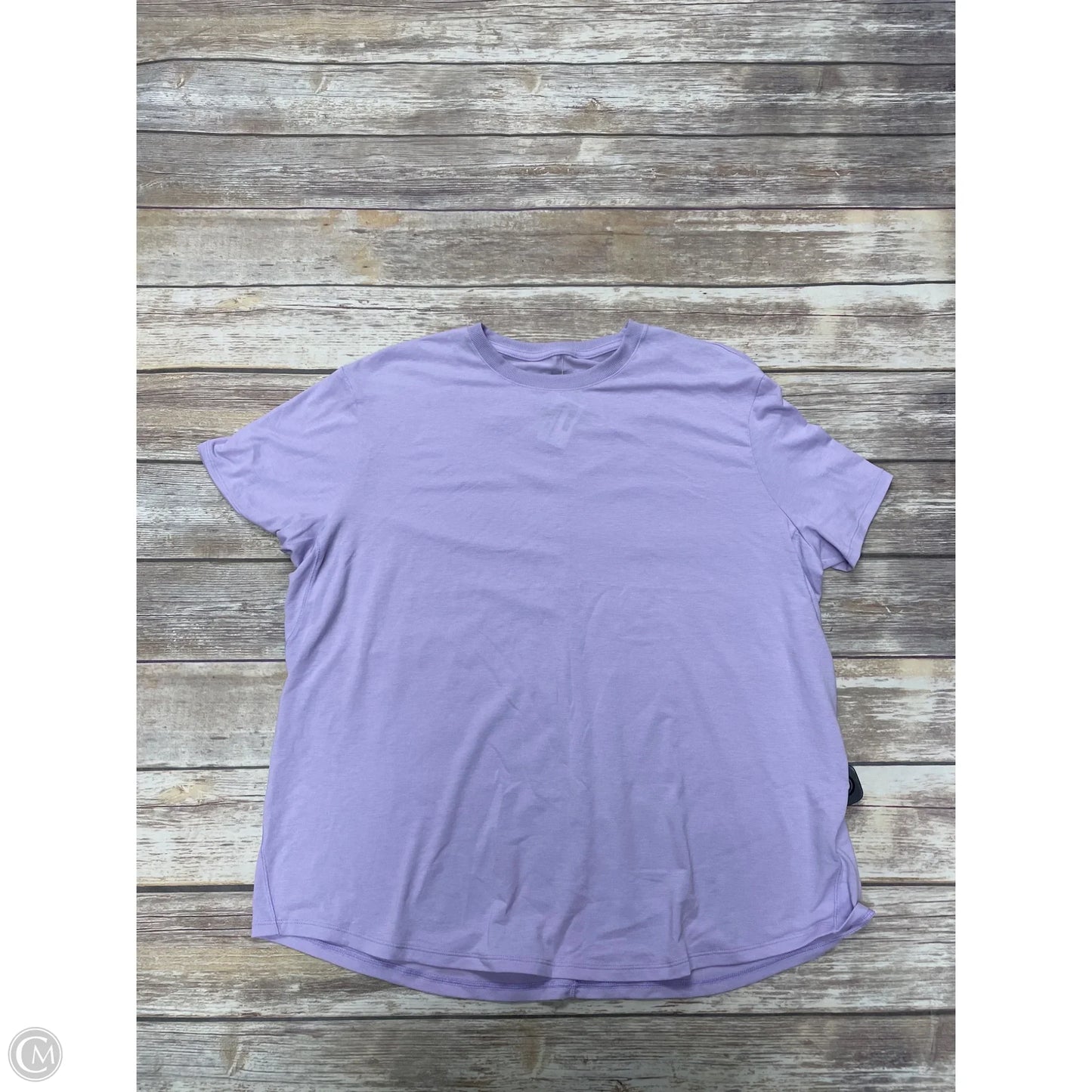 Athletic Top Short Sleeve By Nike In Purple, Size: L