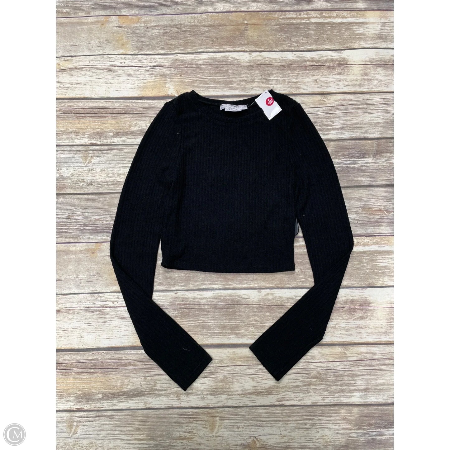 Top Long Sleeve By Cme In Black, Size: M
