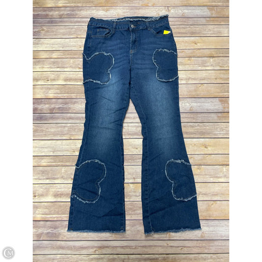 Jeans Boot Cut By Shein In Blue Denim, Size: 1x