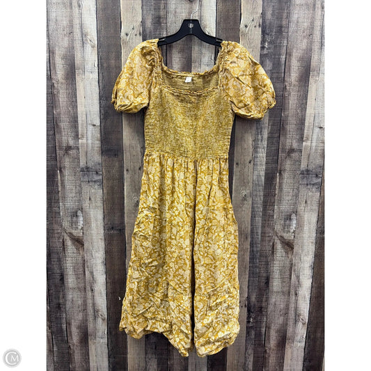 Dress Casual Midi By Old Navy In Gold, Size: S