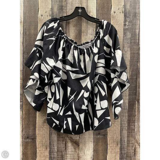 Top Long Sleeve By Cmf In Black & White, Size: Xl