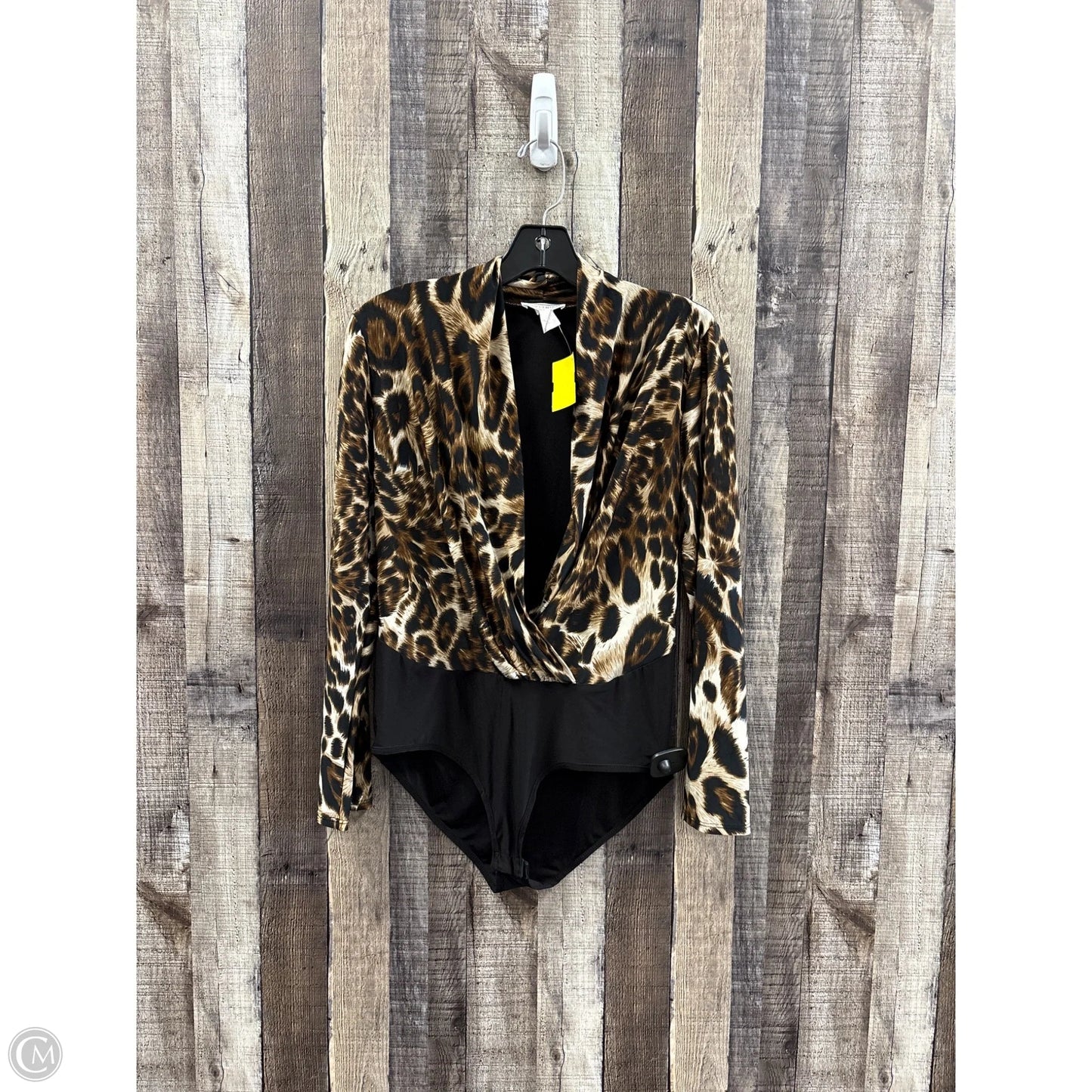 Bodysuit By Body Central In Animal Print, Size: L