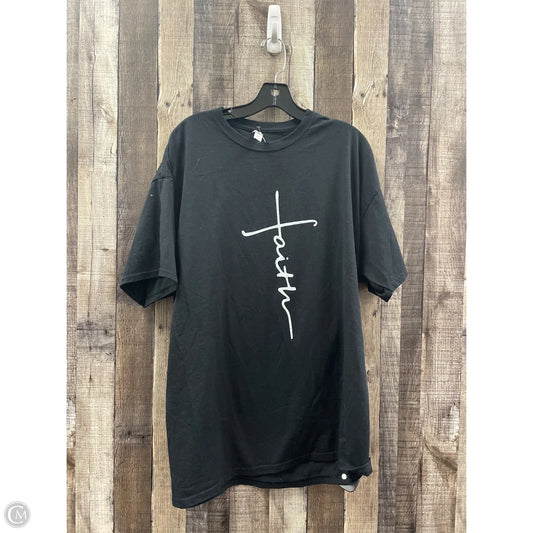 Top Short Sleeve By Jerzees In Black, Size: 2x