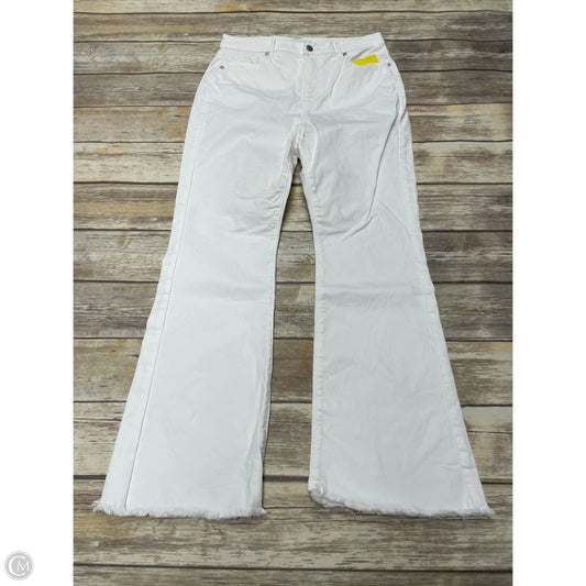 Jeans Wide Leg By Loft In White Denim, Size: 10