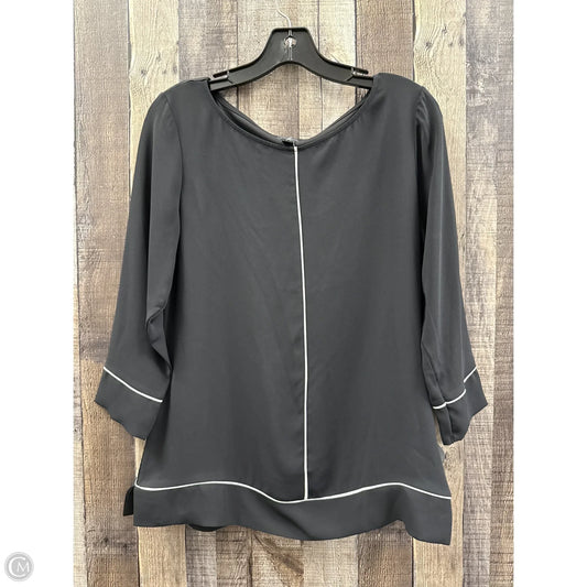 Top 3/4 Sleeve By Ann Taylor In Black & White, Size: S
