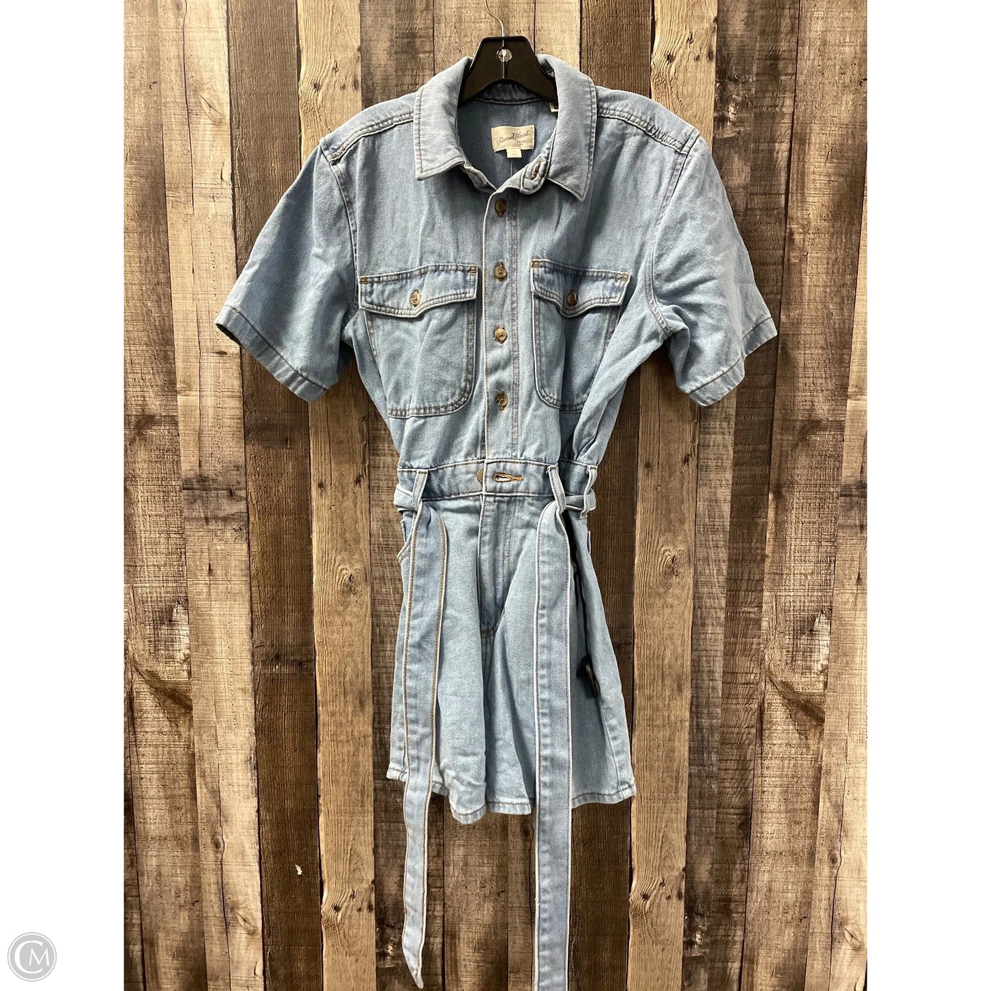 Shortalls By Universal Thread In Blue Denim, Size: S