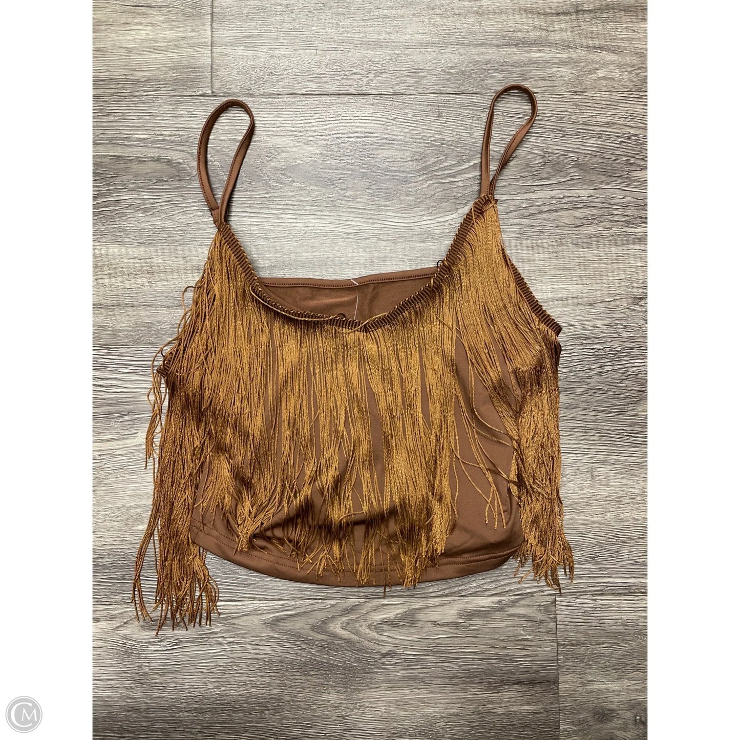 Top Sleeveless By Shein In Brown, Size: M