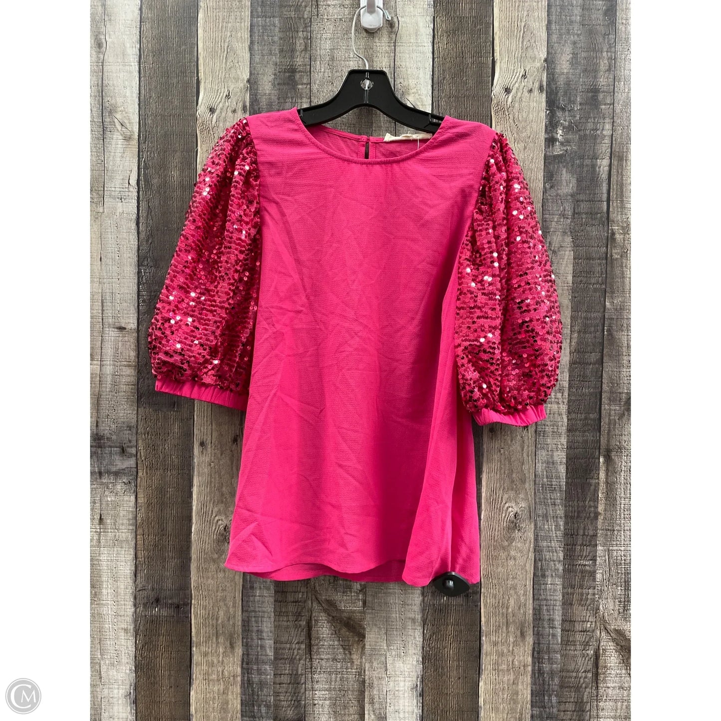 Top Short Sleeve By Vine & Love In Pink, Size: S