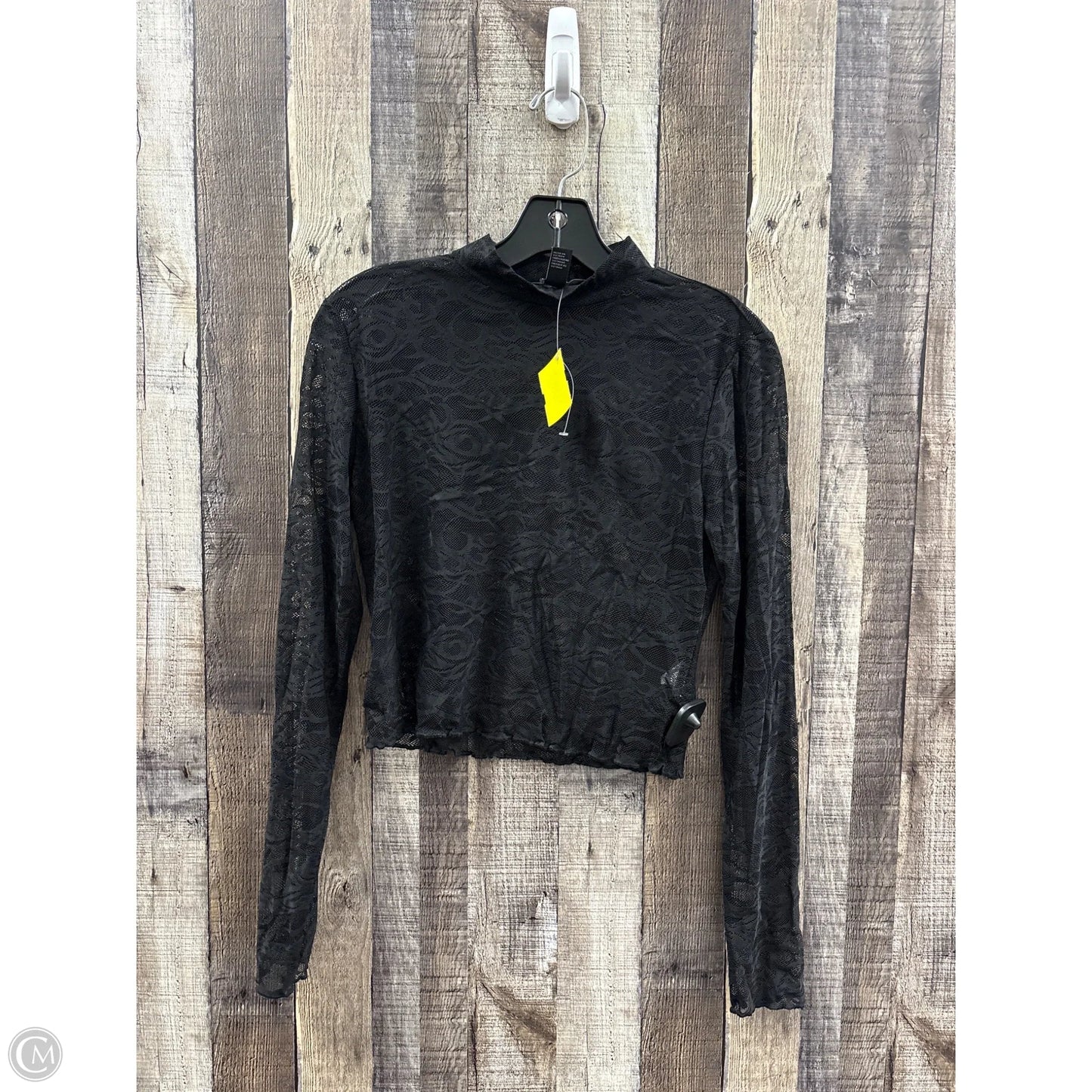 Top Long Sleeve By Forever 21 In Black, Size: M