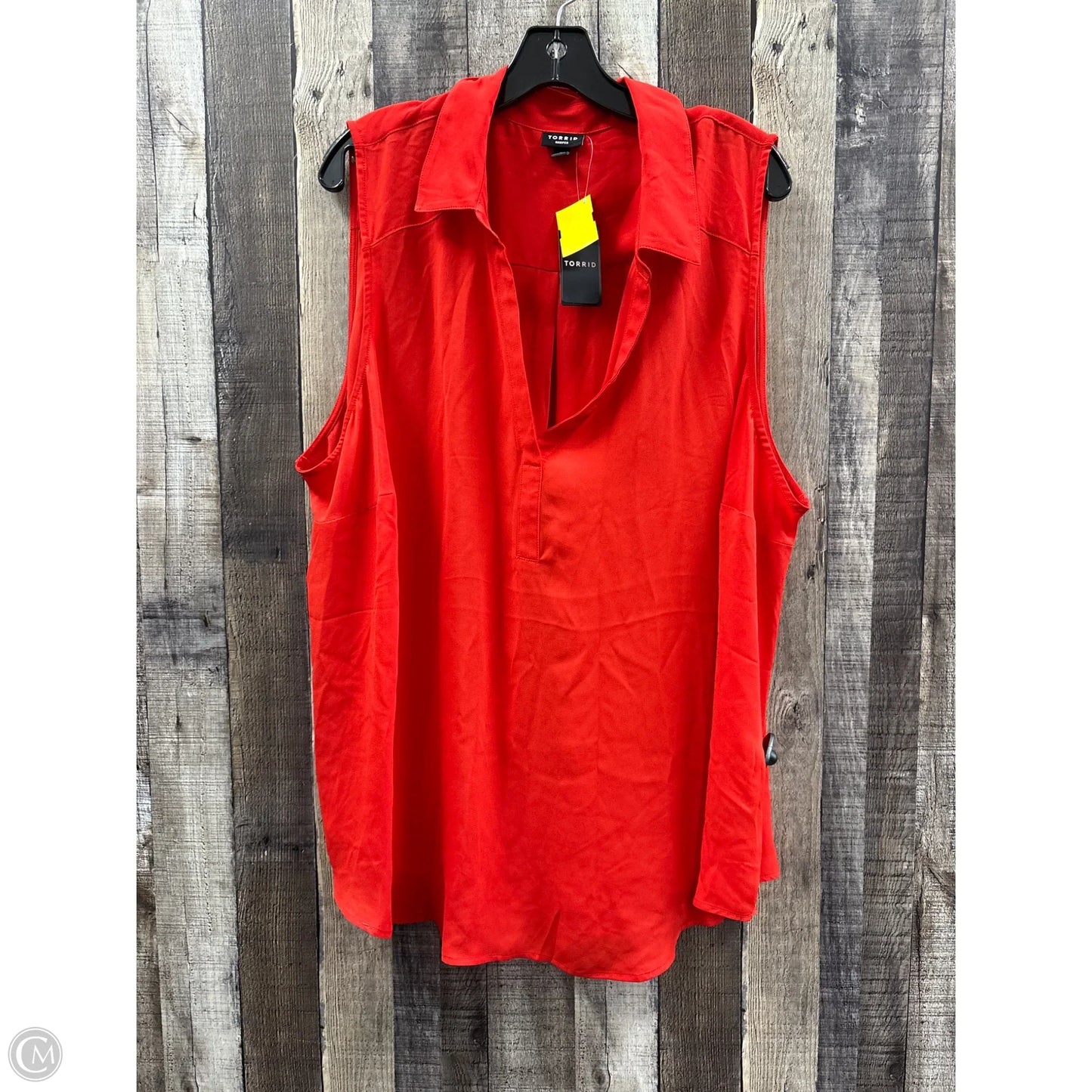 Top Sleeveless By Torrid In Red, Size: 3x