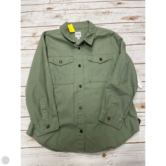 Jacket Shirt By Kensie In Green, Size: Xl