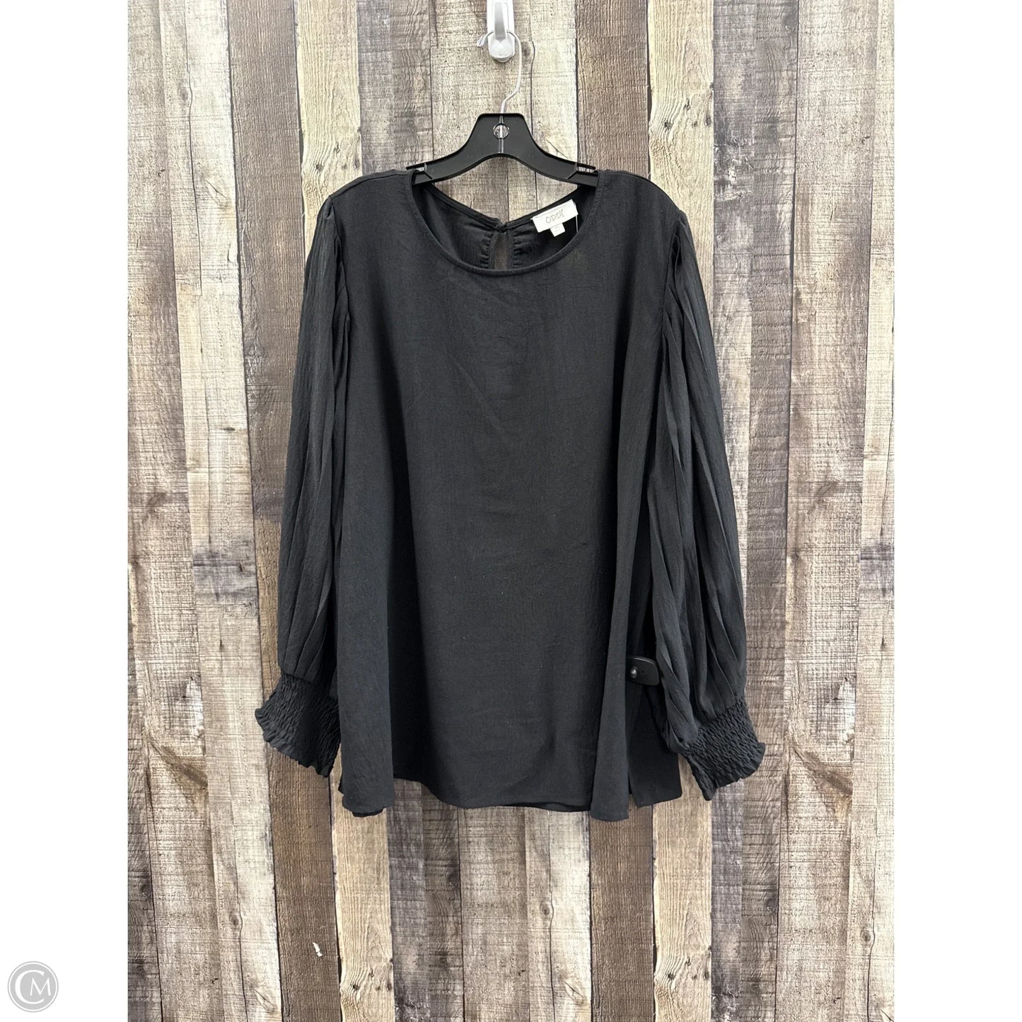 Top Long Sleeve By Cme In Black, Size: 3x