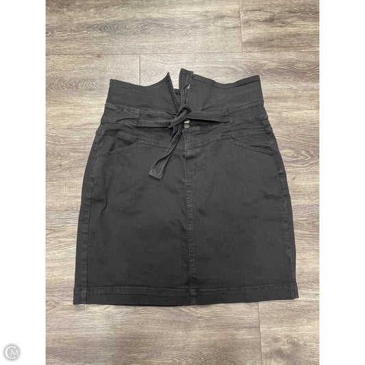 Skirt Mini & Short By City Chic In Black Denim, Size: S