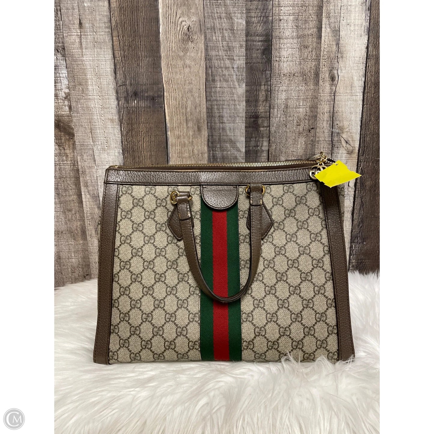 Tote Luxury Designer By Gucci, Size: Medium