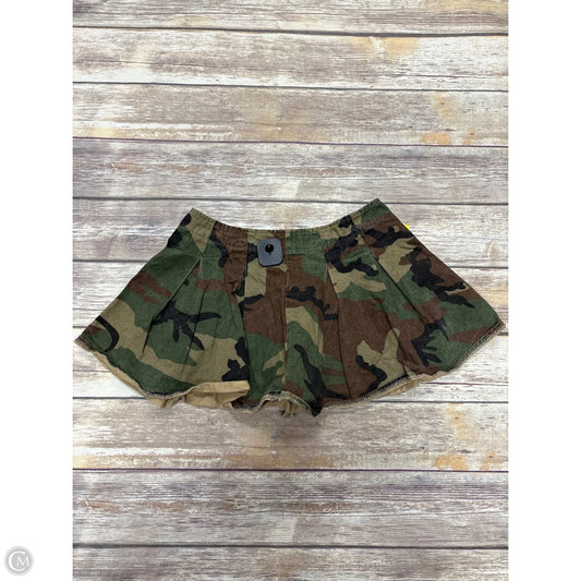 Skirt Mini & Short By Shein In Camouflage Print, Size: Mp