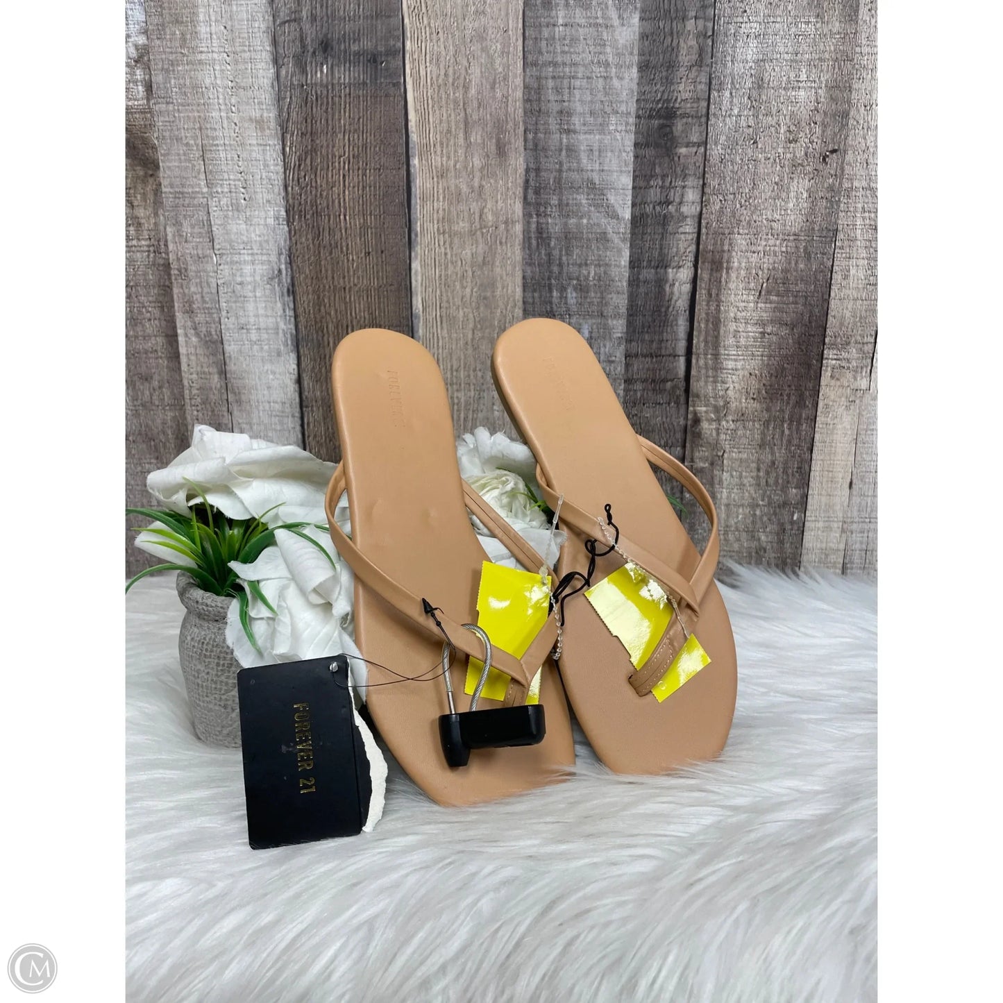 Sandals Flats By Forever 21 In Tan, Size: 7