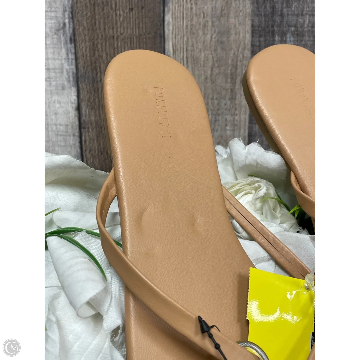 Sandals Flats By Forever 21 In Tan, Size: 7