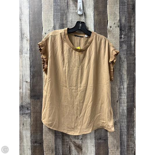 Top Short Sleeve By Tahari In Brown, Size: M