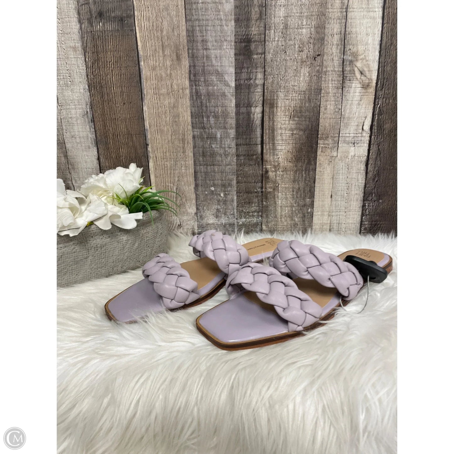 Sandals Flats By Time And Tru In Purple, Size: 10